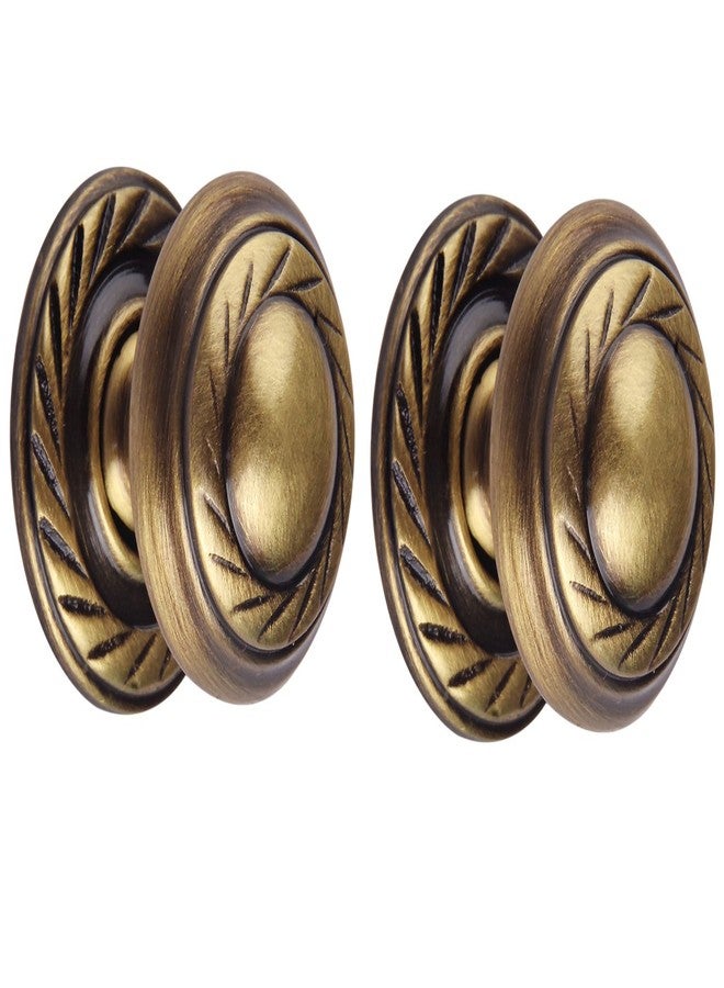 HOBKNOBS (Set of 2 Georgian Antique Brass (20mm Dia) Small - Brownish Gold - Image 1